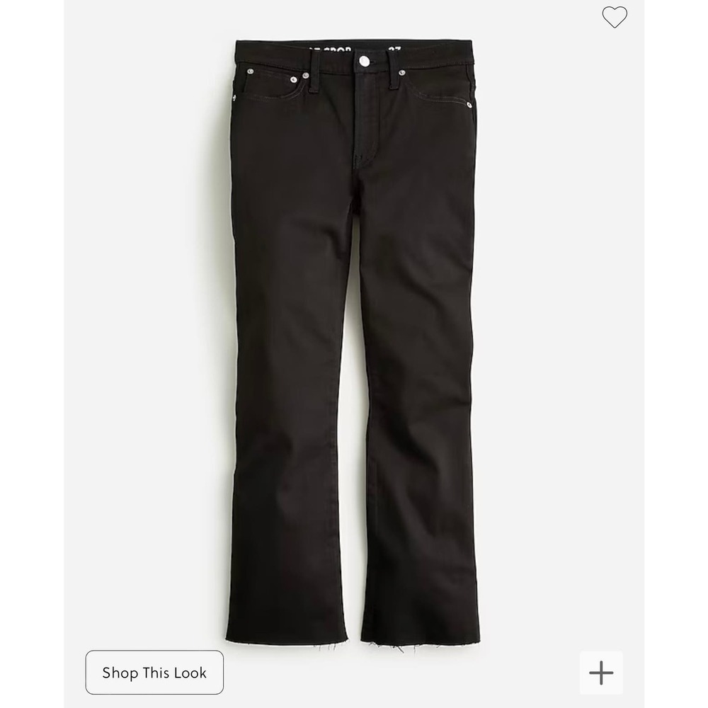 J.Crew EUC 9 Demi-boot Cropped Jeans in Stay Black Wash Size 27 Mid Rise - Picture 4 of 11